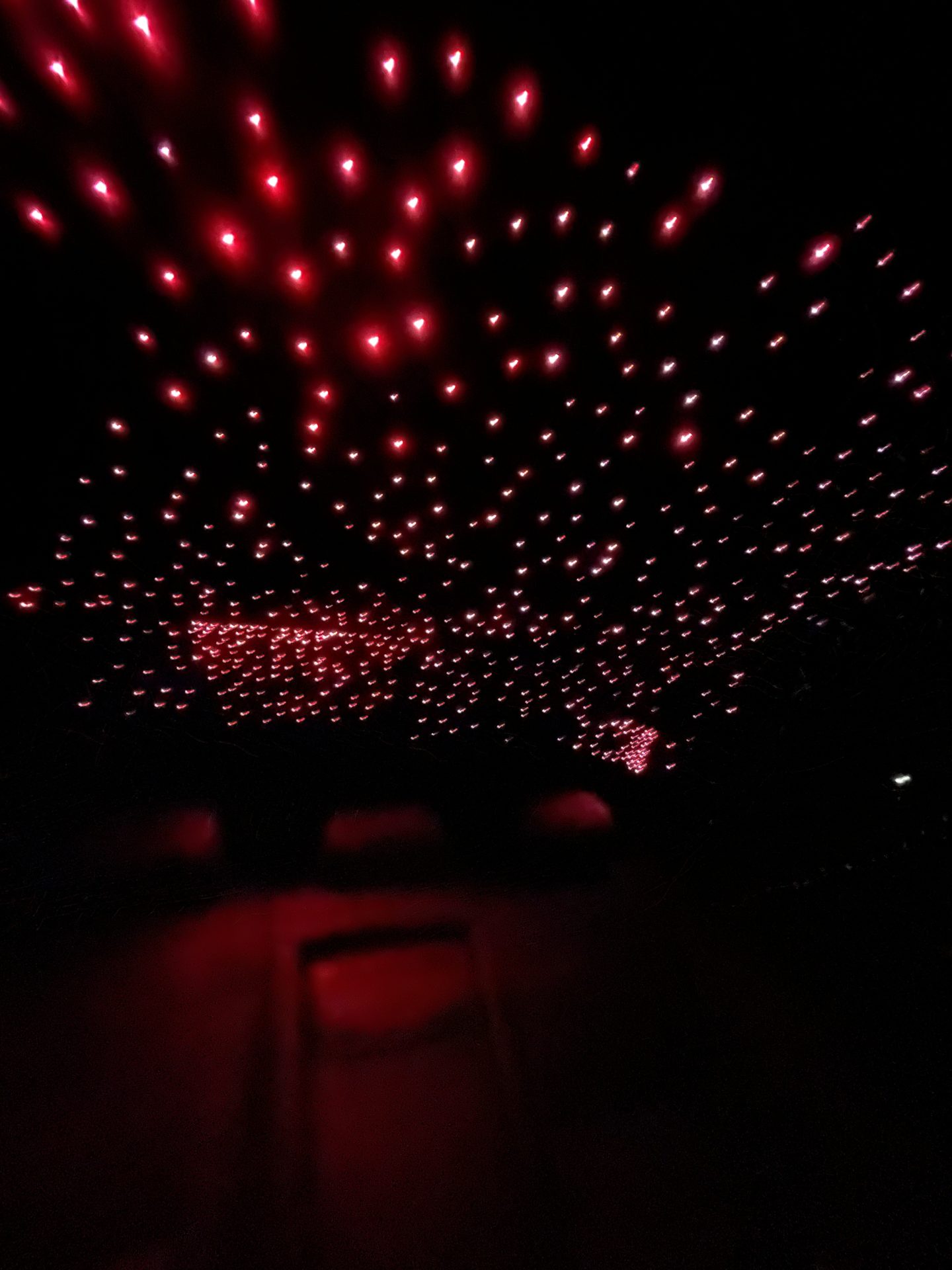 Starlight headliner — hundreds of fiber-optic points